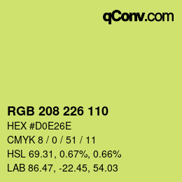 Código de color: RGB 208 226 110 | qconv.com