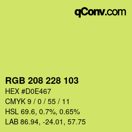 Color code: RGB 208 228 103 | qconv.com