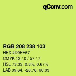 Color code: RGB 208 238 103 | qconv.com