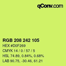 Color code: RGB 208 242 105 | qconv.com