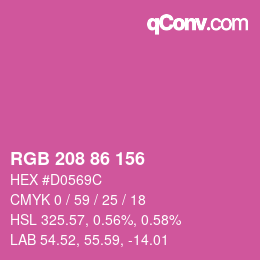 Color code: RGB 208 86 156 | qconv.com