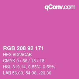 Color code: RGB 208 92 171 | qconv.com