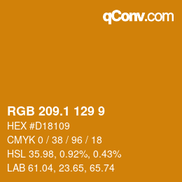 カラーコード: RGB 209.1 129 9 | qconv.com