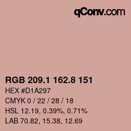 Farbcode: RGB 209.1 162.8 151 | qconv.com