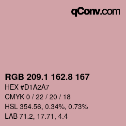 Color code: RGB 209.1 162.8 167 | qconv.com
