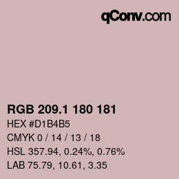 Color code: RGB 209.1 180 181 | qconv.com