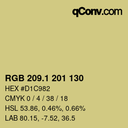 カラーコード: RGB 209.1 201 130 | qconv.com