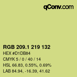 カラーコード: RGB 209.1 219 132 | qconv.com