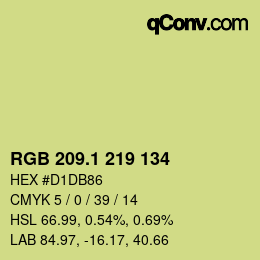 カラーコード: RGB 209.1 219 134 | qconv.com