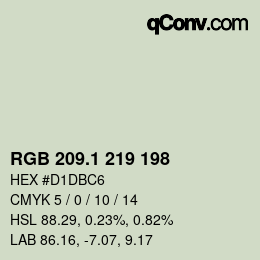 カラーコード: RGB 209.1 219 198 | qconv.com