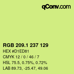 カラーコード: RGB 209.1 237 129 | qconv.com