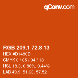 Color code: RGB 209.1 72.8 13 | qconv.com