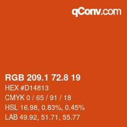 Color code: RGB 209.1 72.8 19 | qconv.com
