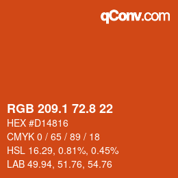 Farbcode: RGB 209.1 72.8 22 | qconv.com