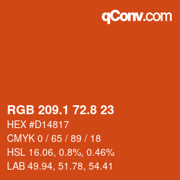 Color code: RGB 209.1 72.8 23 | qconv.com