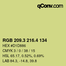 カラーコード: RGB 209.3 216.4 134 | qconv.com