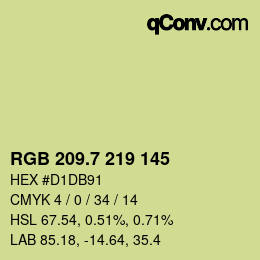 カラーコード: RGB 209.7 219 145 | qconv.com
