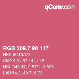 カラーコード: RGB 209.7 90 117 | qconv.com