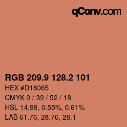 Color code: RGB 209.9 128.2 101 | qconv.com