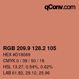 Farbcode: RGB 209.9 128.2 105 | qconv.com