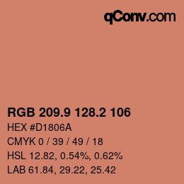 Color code: RGB 209.9 128.2 106 | qconv.com