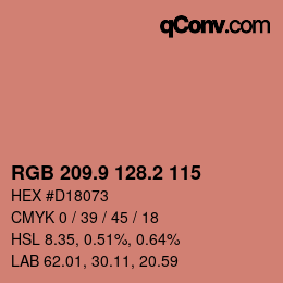 Color code: RGB 209.9 128.2 115 | qconv.com