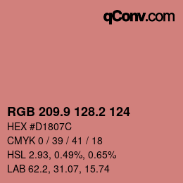 Color code: RGB 209.9 128.2 124 | qconv.com