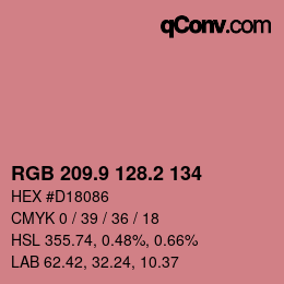 Color code: RGB 209.9 128.2 134 | qconv.com