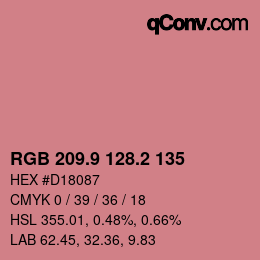 Color code: RGB 209.9 128.2 135 | qconv.com