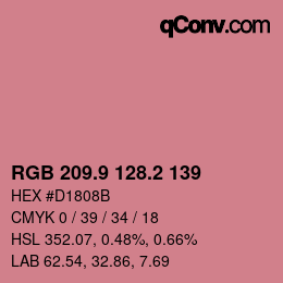 Color code: RGB 209.9 128.2 139 | qconv.com
