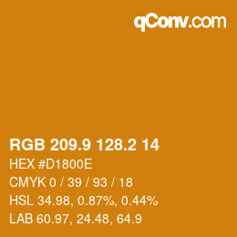 Color code: RGB 209.9 128.2 14 | qconv.com