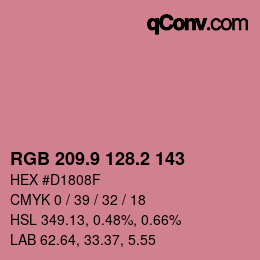 Color code: RGB 209.9 128.2 143 | qconv.com