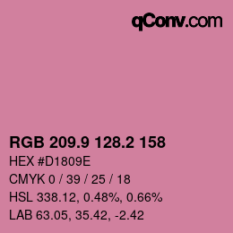 Color code: RGB 209.9 128.2 158 | qconv.com