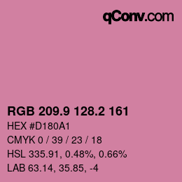 カラーコード: RGB 209.9 128.2 161 | qconv.com