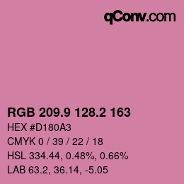 Color code: RGB 209.9 128.2 163 | qconv.com