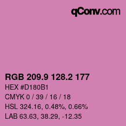 カラーコード: RGB 209.9 128.2 177 | qconv.com