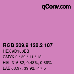 カラーコード: RGB 209.9 128.2 187 | qconv.com
