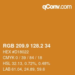 Color code: RGB 209.9 128.2 34 | qconv.com