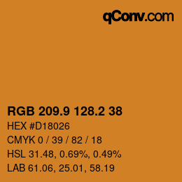 Color code: RGB 209.9 128.2 38 | qconv.com