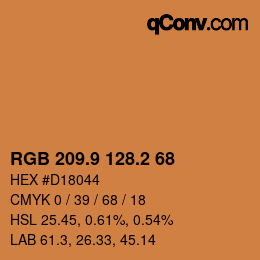 Color code: RGB 209.9 128.2 68 | qconv.com