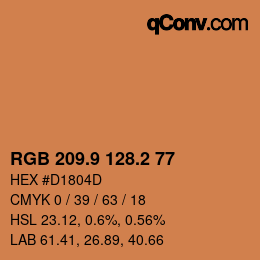 Color code: RGB 209.9 128.2 77 | qconv.com