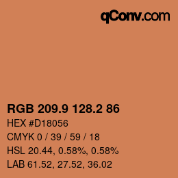 Color code: RGB 209.9 128.2 86 | qconv.com