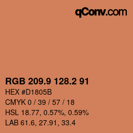 Color code: RGB 209.9 128.2 91 | qconv.com