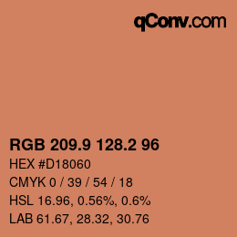 Color code: RGB 209.9 128.2 96 | qconv.com