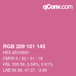 Color code: RGB 209 101 145 | qconv.com