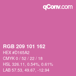 Color code: RGB 209 101 162 | qconv.com