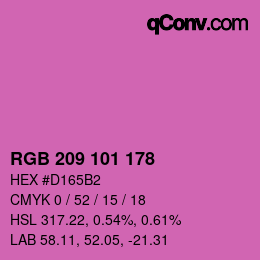 Color code: RGB 209 101 178 | qconv.com
