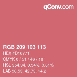 Color code: RGB 209 103 113 | qconv.com