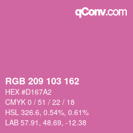 Farbcode: RGB 209 103 162 | qconv.com
