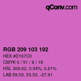 Farbcode: RGB 209 103 192 | qconv.com